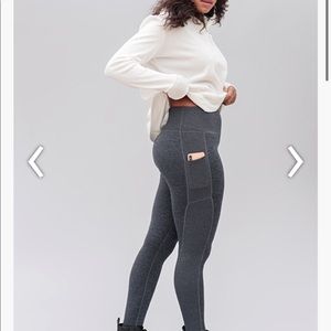 Peach GLENWOOD legging in heathered black